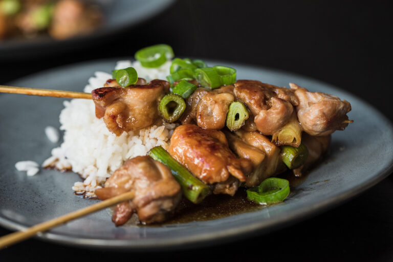 Teriyaki Chicken and Spring Onion Skewers - Nourish Magazine