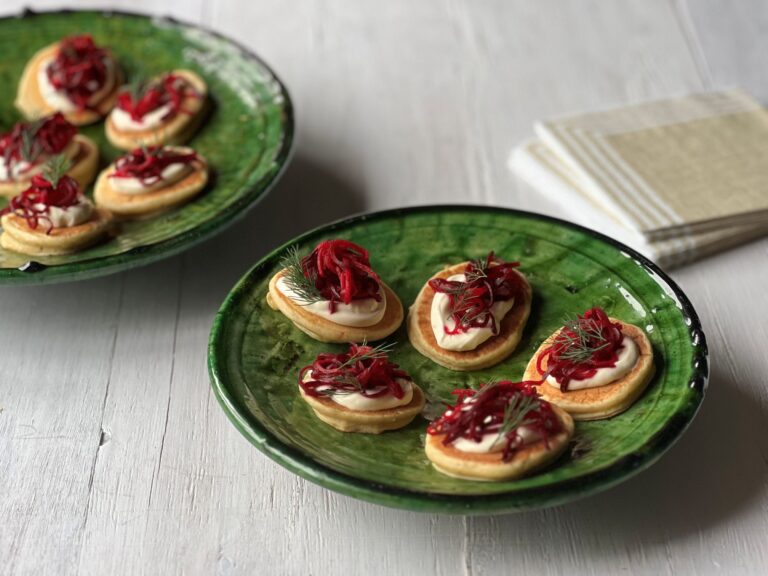 bite sized Beetroot bilini