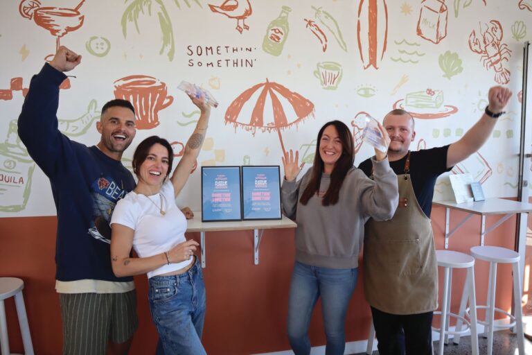 Somethin' Somethin' cafe award winners (from left), owners Nathan and Ash Turley, front of house manager Kirsty Stuart, and chef Ants Watkins (1)